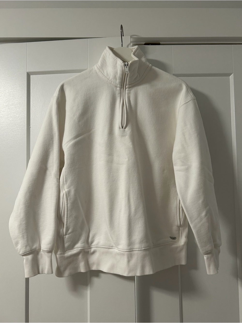 Aritzia White Women's Half-Zip Sweater